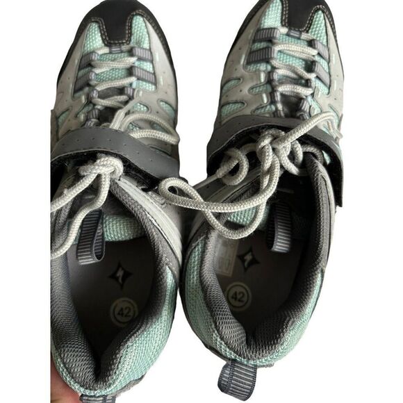 Specialized Women's Tahoe Mountain Bike Shoes Gray & Mint Size 42 EU 10 US 8.5 - Picture 4 of 9